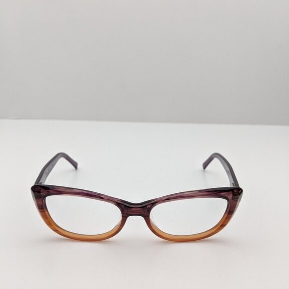 🕶️Cole Haan Plum Rose Horn CH1003 Eyeglasses 50/16/130 | ALH645🕶️ - Picture 3 of 10